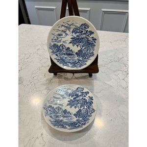 Vintage Enoch Wedgwood (Tunstall) "Countryside" 5 3/4 in Sm. Plate Blue & White